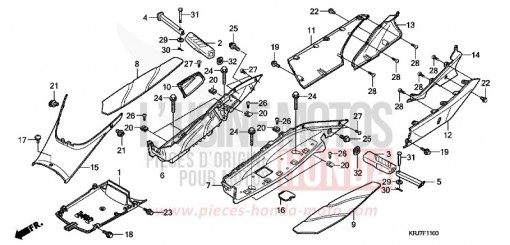 TOLE DE PLANCHER/CACHE CENTRAL FES125AB de 2011